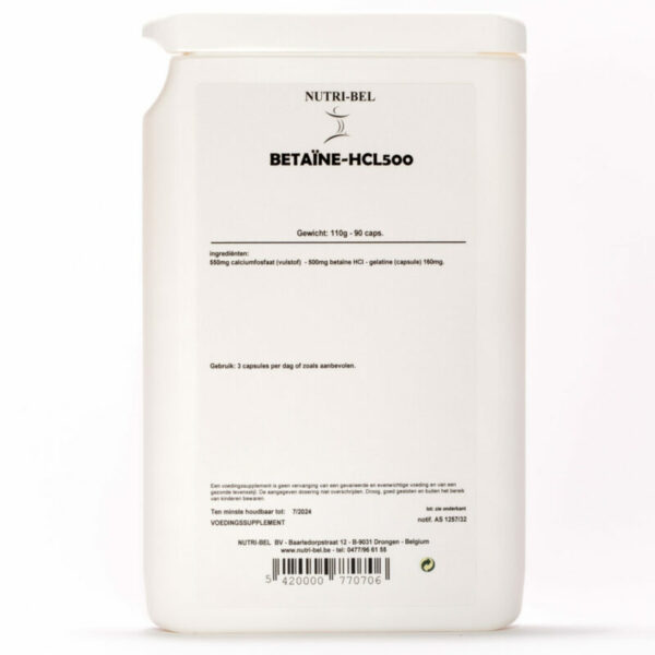 Betaïne-HCI500 supplement nutri-bel
