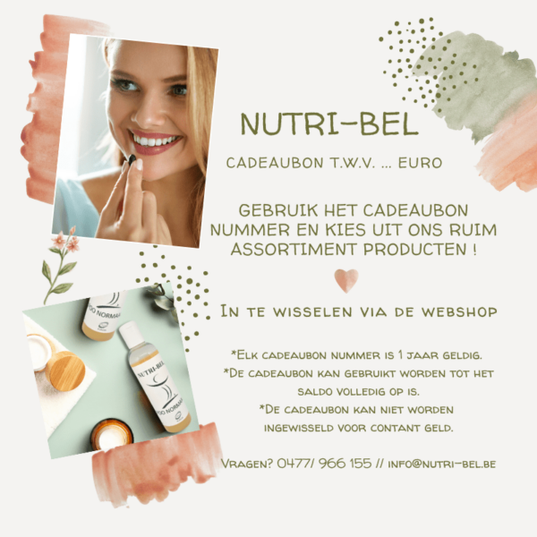 productfoto nutri-bel digitale cadeabon webshop